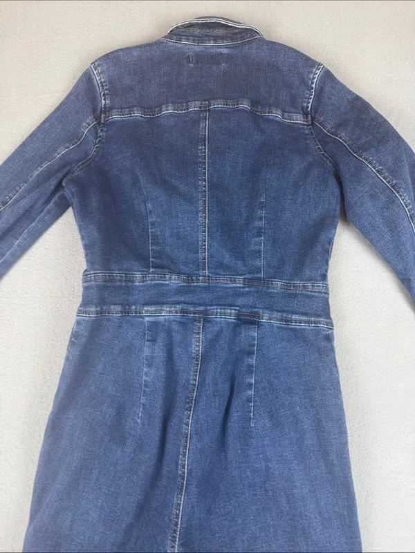 Madewell Straight Denim Coveralls Jumpsuit in Blue Size: 2 - Image 5