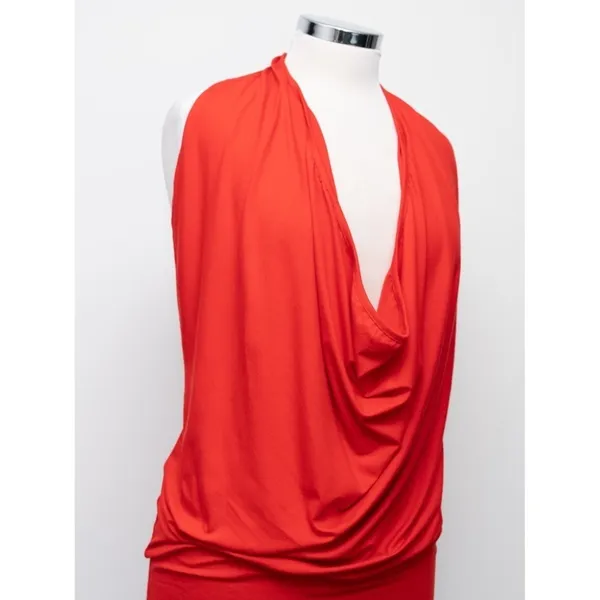 ASOS DESIGN - Cowl Neck Cut Out Back Detail Mini Dress - Image 7