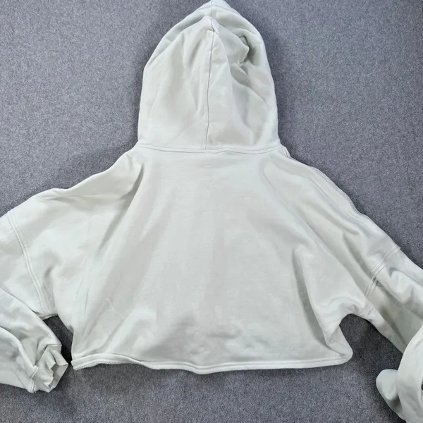 Savage Fenty Cropped Hoodie Sweatshirt Womens Large Light Green Cozy Lounge - Image 8