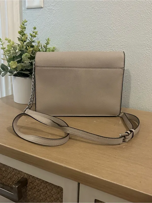 Michael Kors Beige Tan/Grey Crossbody Bag - Image 8