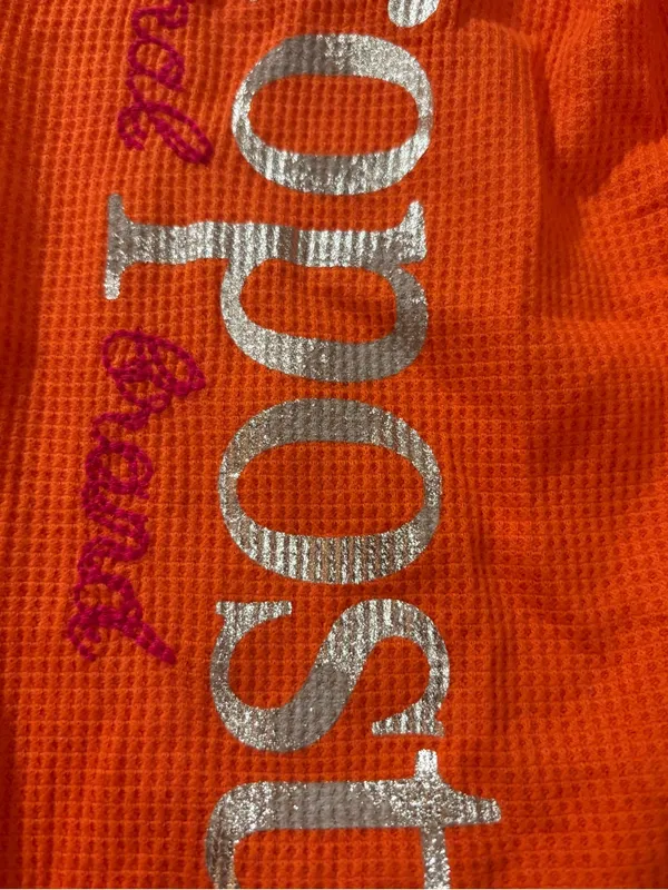 NWT Vintage Y2K Aeropostale Orange Waffle Knit Henley Thermal Top - Size M - Image 2