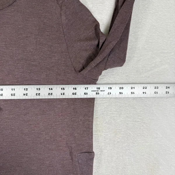 Charlie Paige Womens Heathered Plum Ribbed Side Panel Long Sleeve Top NWT Small - Image 5
