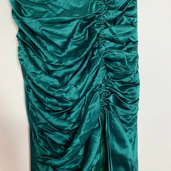 House of CB Petronella Asymmetrical Emerald Green Womens Skirt Midi New Small - Image 6