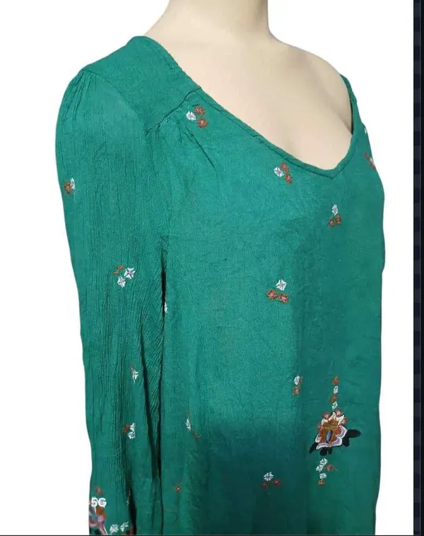 Free People Dress Floral Mini Tunic size L - Image 11