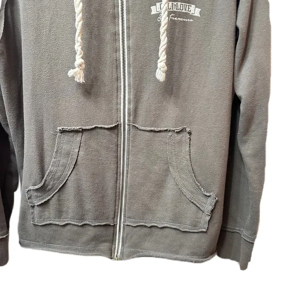 Ocean‎ Beach Cali Love San Francisco Zip Up Hoodie Size XL - Image 8