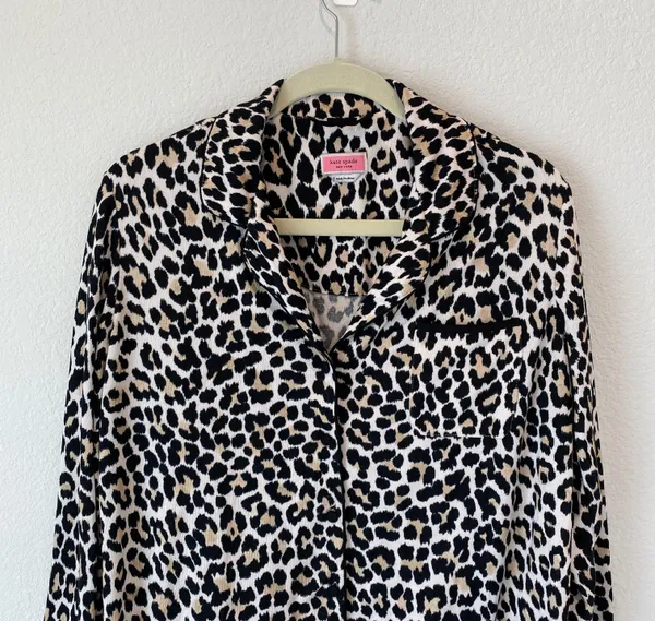 Kate Spade Animal Print Pajama Top Size Large - Image 3