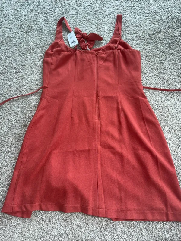 Abercrombie - 90s Slip Mini Dress - Medium, Red (NWT) - Image 4