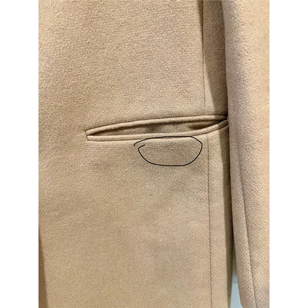 Zara Camel Tan Tailored Longline Coat Blazer Minimalist Chic Small - Image 4