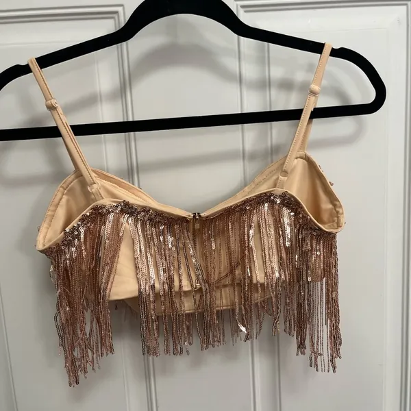 Sequin crop top and shorts‎ flowy set costume Halloween size small stretchy - Image 4