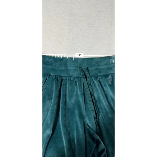 Victorias Secret On Point Green Velour Rhinestone Trim Joggers Small - Image 9