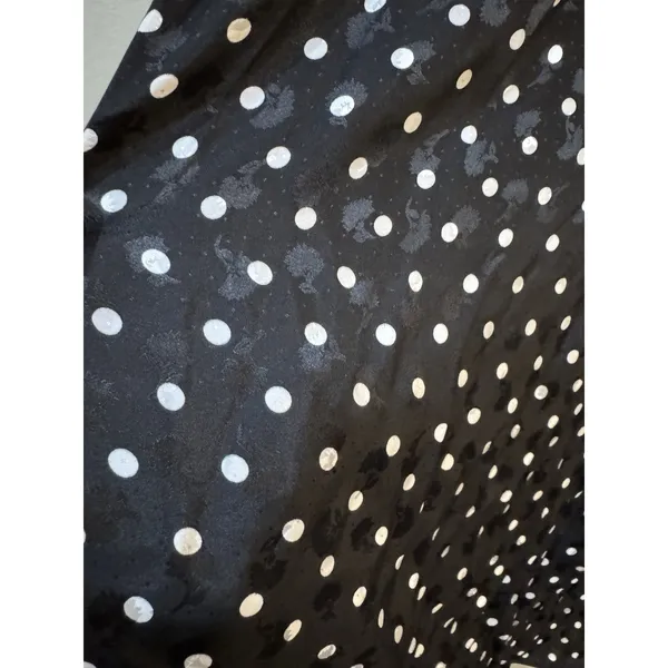Kate Spade Polka Dot Silk Blend Midi Skirt Black White Cabana Size 2! - Image 5
