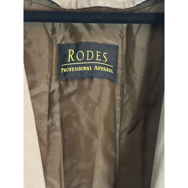 Vintage Rodes Professional Apparel Trench Coat Tan Double Breasted Thinsulate OS - Image 4