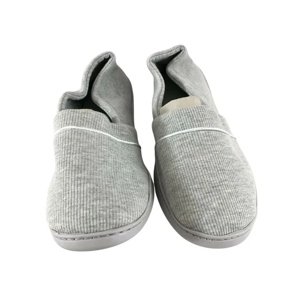 Womens Slippers Clogs Fabric Ribbed Slip On Gray Size 10 - Image 2