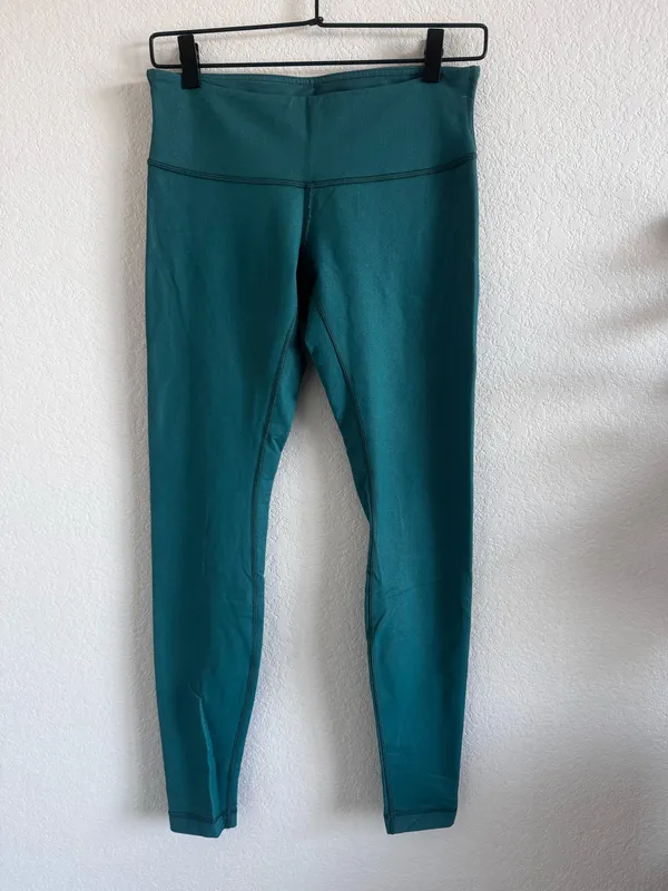 Lululemon Wunder Under Pant III 6 Forage Teal / White - Image 3