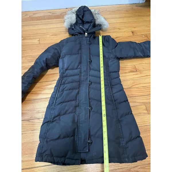 Canada Goose Black Lorette Parka 2090L Down‎ Winter Coat Fur Trim Hood Size XS - Image 13