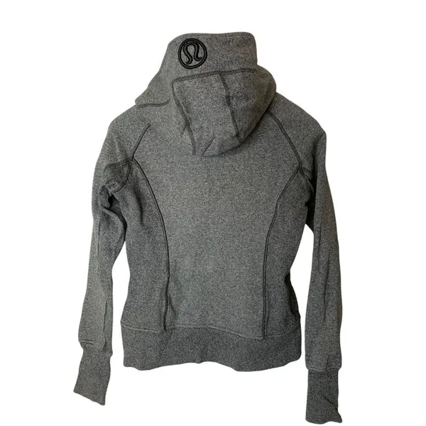 Lululemon Scuba hoodie sweatshirt full zip gray women's size 6 - Image 2
