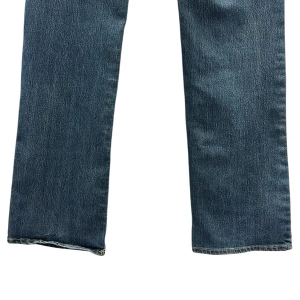 Eddie Bauer Straight Leg Stretch Denim Mid Rise Womens 10 or 30 Waist Blue Jeans - Image 6