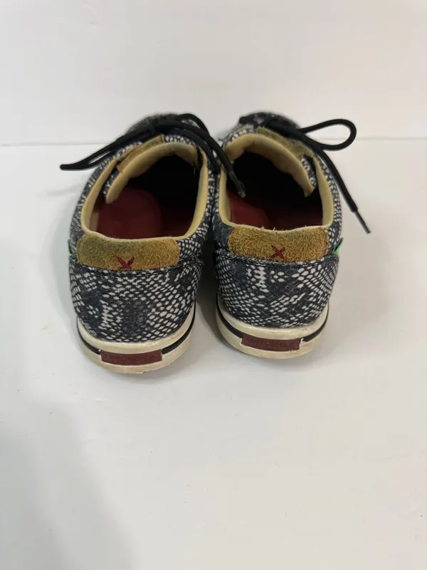 Twisted X Women's Black & White Snake-Print Low-Top Sneakers - Image 4