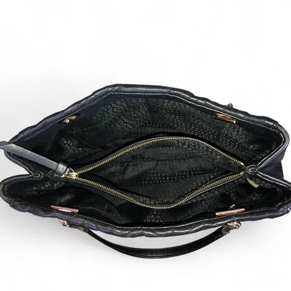 Kate Spade Briar Lane Quilted Purse, Size OS - Black/Gold - Image 9