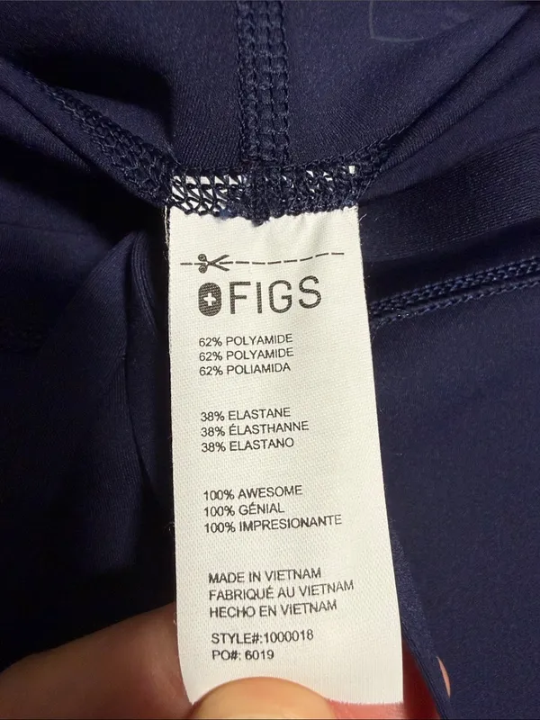 FIGS Ashland High Rise Scrub Legging Navy Blue Medium - Image 6