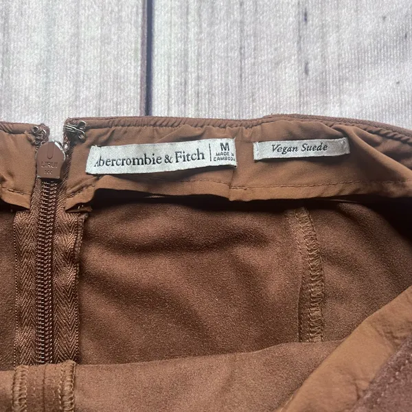 Abercrombie & Fitch Brown Vegan Suede Mini Skirt - Image 3