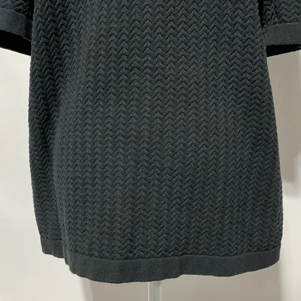 Abercrombie & Fitch Cable Knit Short Sleeve Sweater Tee Faded Black Size Large - Image 10