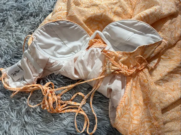 Peach Paisley Spaghetti - Image 3
