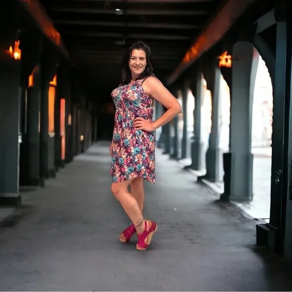 Shirley & Stone‎ Women Floral Sleeveless Pocket Sun Dress Purple 4XL Plus Size - Image 6