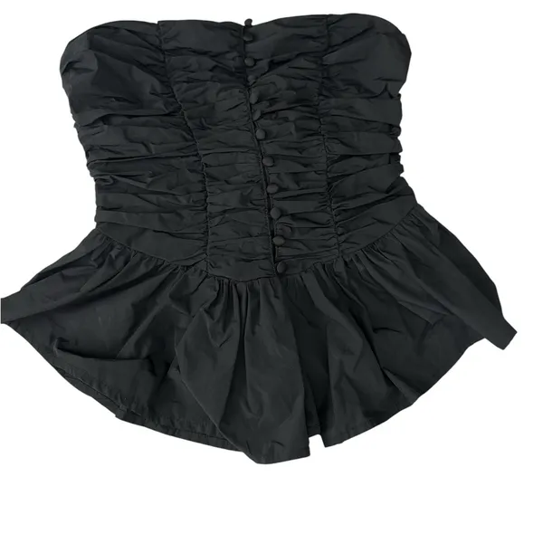 NEW Kimchi Blue Adeline Peplum Bow Back Tube Top Size XS - Image 4