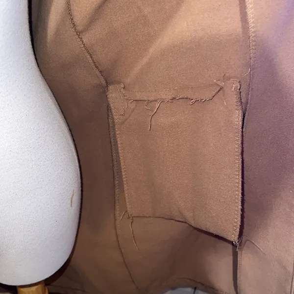 Boohoo Classic Tan Double-Breasted Coat size Small made in Italy - Image 11
