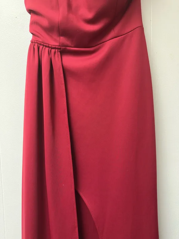 Boutique Red Matte Formal Dress Maxi - Image 3