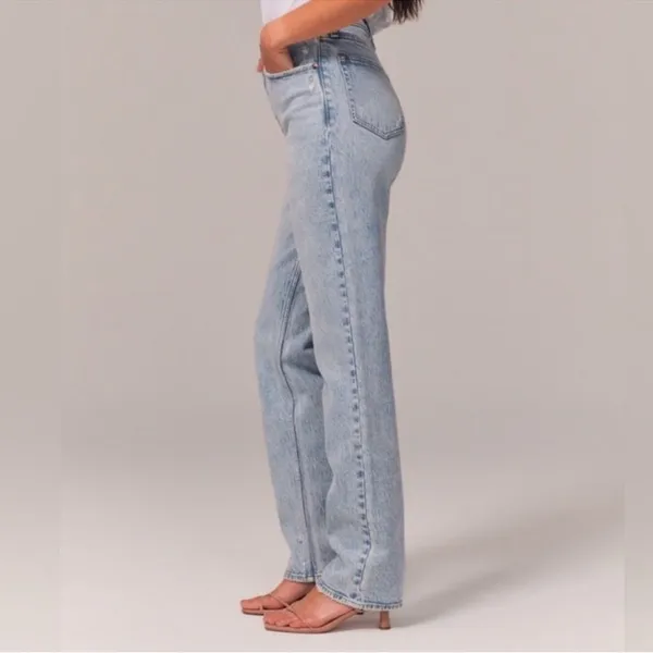 Abercrombie & Fitch Curve Love The 90’s Straight Ultra High Rise Size 25/0 R - Image 5