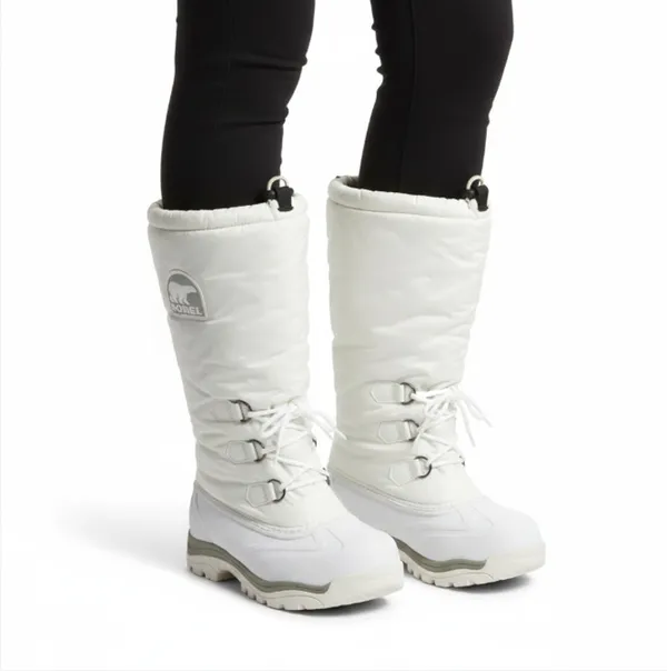 SOREL Snowlion Insulated Knee High Winter Boots Sz 9 White Cozy Stylish Durable - Image 14
