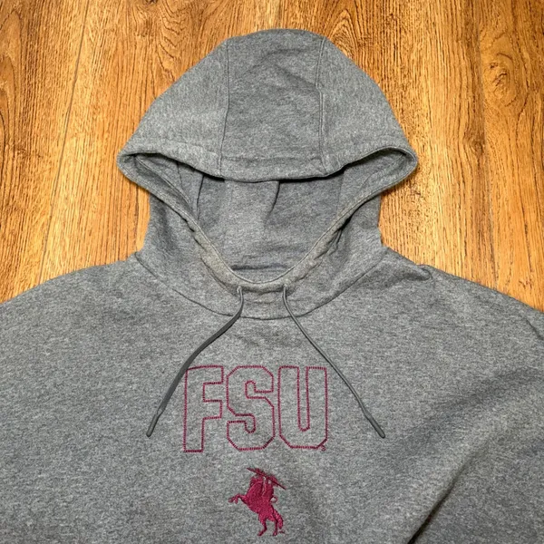 Nike Team FSU Florida State Seminoles Hoodie Sweatshirt Gray Womens L College - Image 9