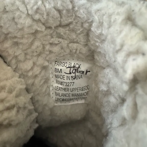 Vintage SO Black Suede Leather Sherpa Lined Winter Snow Boots Size 8M - Image 4