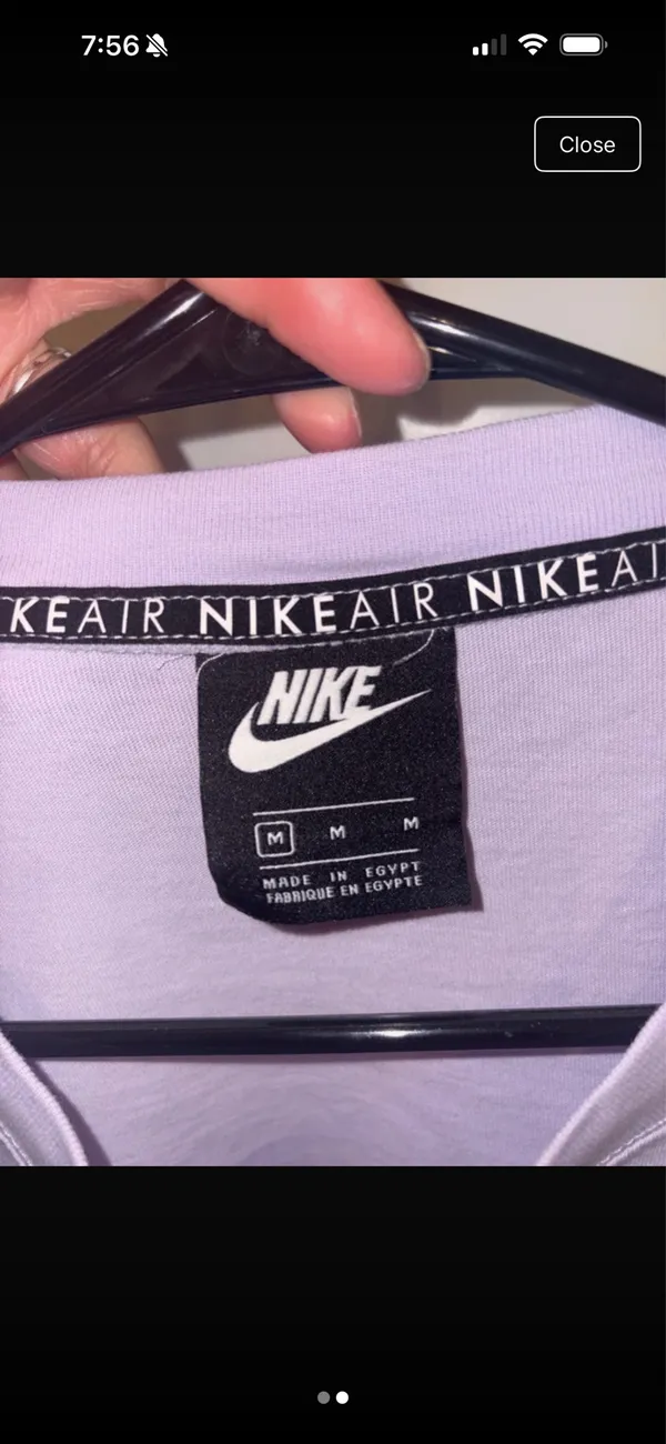 Lavender Nike air cropped tee - Image 2