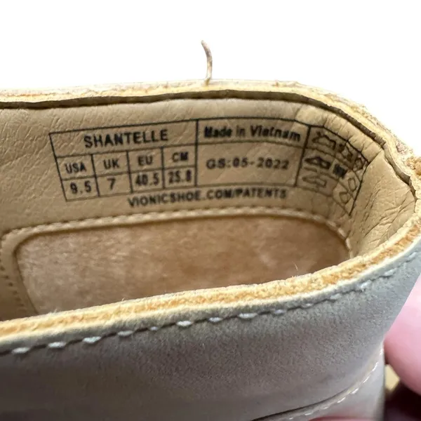 Vionic Shantelle Booties Womens Size 9.5 Beige‎ Leather Waterproof Ankle Zip - Image 5