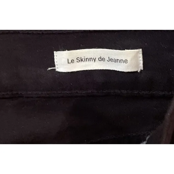 FRAME Womens 26 Le Skinny de‎ Jeanne Jeans Black Distressed Ripped Film Noir - Image 7