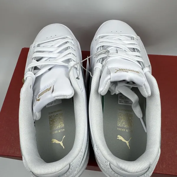 PUMA Court Sneaker, White, Women's Casual Low Top Leather Shoes Size 6.5 New - Image 6
