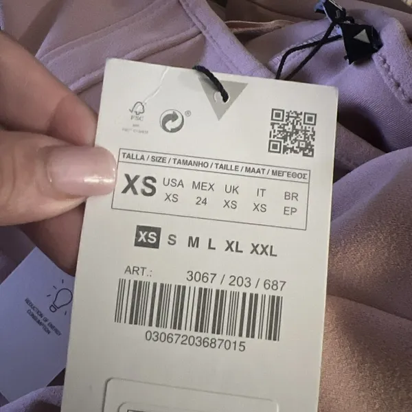 NEW ZARA Off the Shoulder Bodycon Midi Dress XSMALL pale Pink XS - Image 7