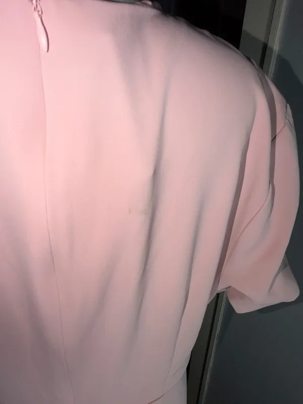 NWT Ruched Wrap Midi Dress in Blush Pink - Image 10