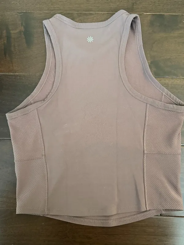 Athleta Salutation Ribbed Mix Tank Smoky Rose Mauve Size Medium - Image 8