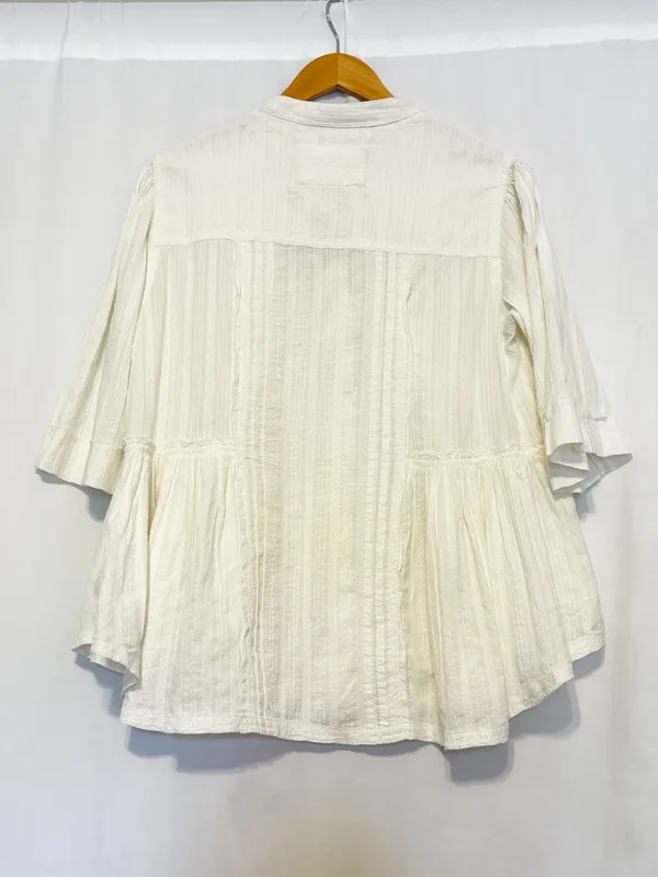 Free People We the Free Willow Button Down Ivory NWT size Small Light Boxy Airy - Image 7