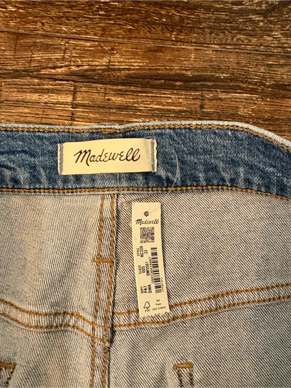 Madewell Perfect Vintage Jean Womens 32 Blue NWT Distressed Denman Wash NC328 - Image 4
