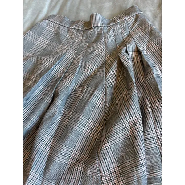 Garage Grey Pink Glen Plaid Pleated‎ Mini Skirt Skater Academic XS - Image 5
