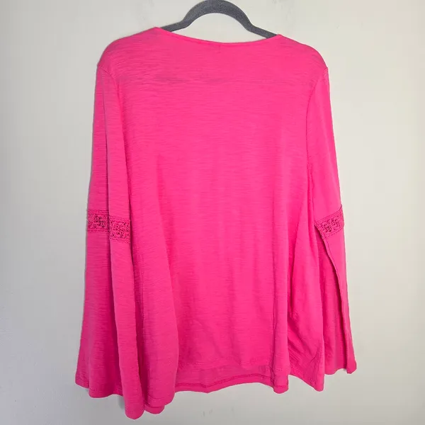 Crown & Ivy Pink Bell Sleeve Top - Image 7