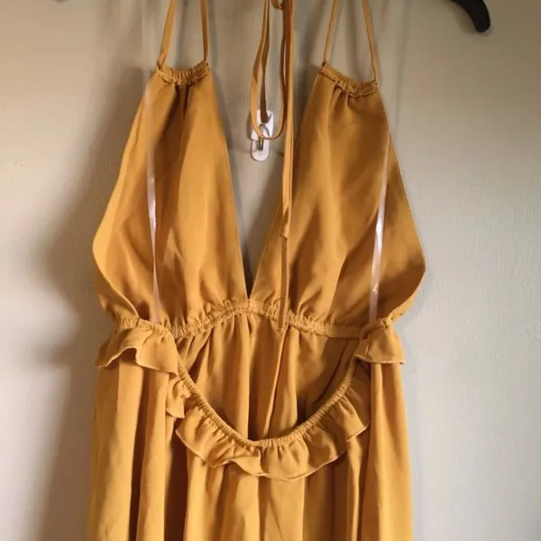 NWT FavLux medium mustard‎ maxi dress - Image 3