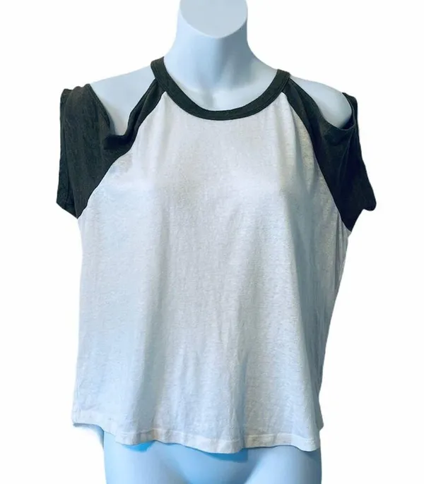 Me to We pacsun burn out cold shoulder tee - Image 2