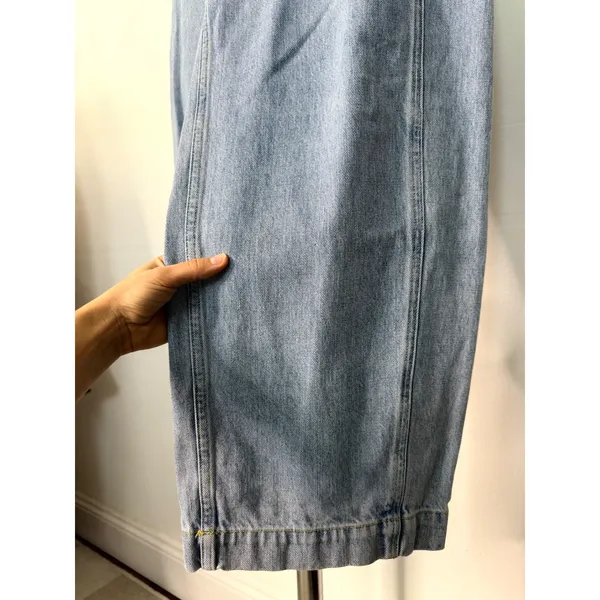 Rachel Comey Tany Pant Blue Light Wash High Waist Barrel Wide Leg Denim Jeans 6 - Image 3