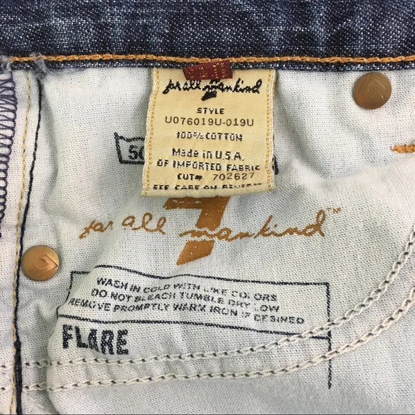 7 For All Mankind Flare Studded Pockets Jeans - Image 7